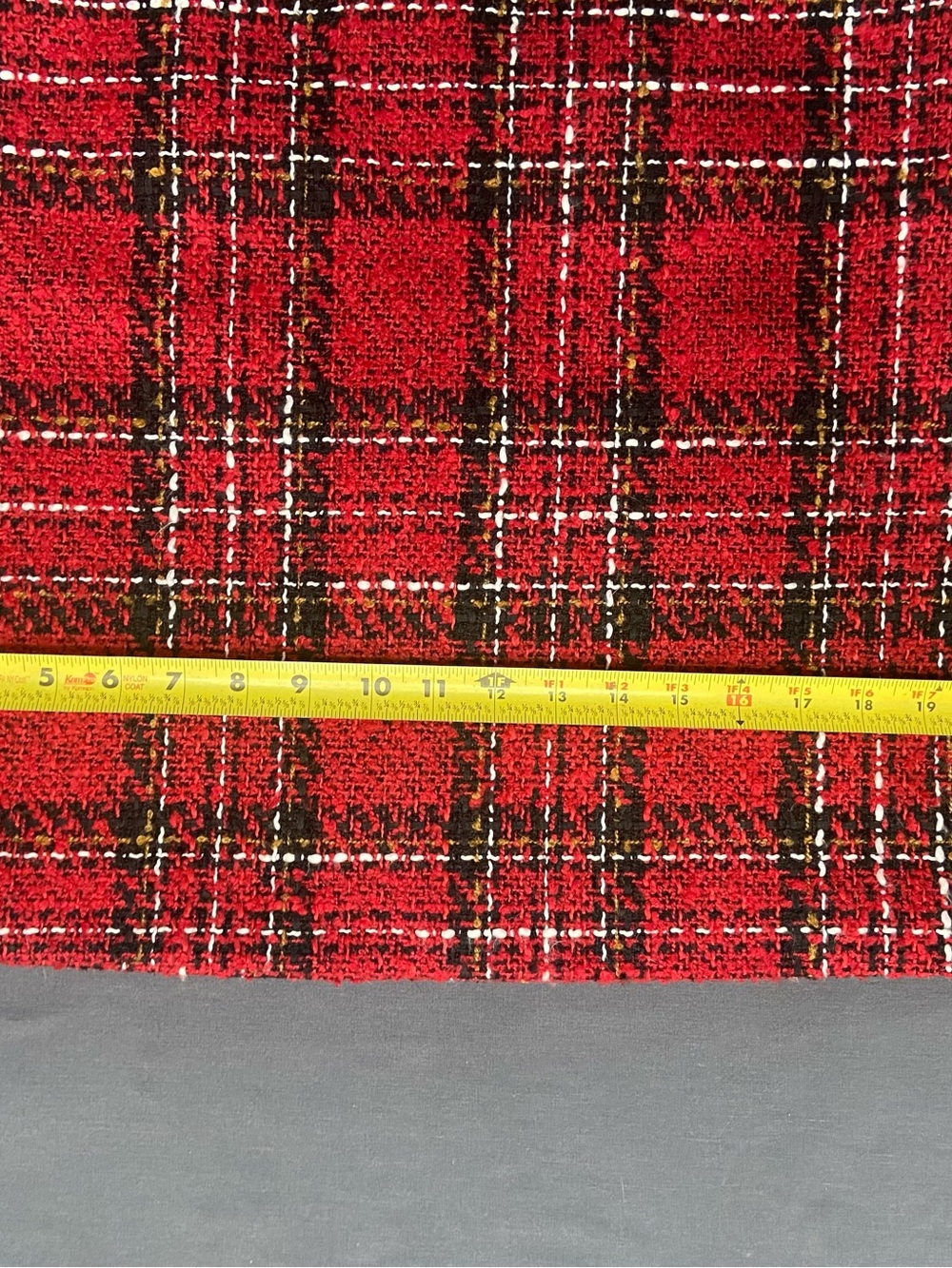 LOFT Womens Red Plaid Tweed Midi Pencil Skirt Sz 8 Holidays Cabincore Preppy - Picture 13 of 13